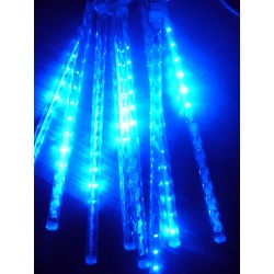 Dekoračné led osvetlenie cencúle padajúci sneh - modré 30cm