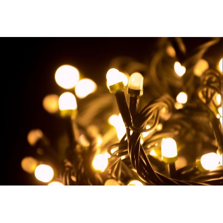 Vianočné led osvetlenie - veľké diódy teplá biela 240led diód