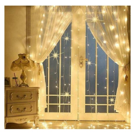 Svetelná záclona - teplá biela flash efekt